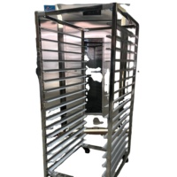 Panier porte-pain à roulettes en acier inoxydable, support de boulangerie