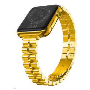 Keepwin Bracelet métallique en acier inoxydable pour montre Apple IWatch 40 SE Bracelet rose Bracelet noir pour IWatch 49 45 44 42 41 40 38 mm - Product Image 6
