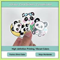 Autocollant Mignon Kawaii Ours Panda Dessin Animé PVC Imperméable Découpé à la Forme Animal Enfant Bouteille d'Eau Ordinateur Portable Téléphone Journal DIY Cadeau Honli