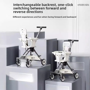 รถเข็นเด็กแบบพาโนรามาสองทิศทาง รุ่นใหม่ พับเก็บได้ด้วยคลิกเดียว น้ำหนักเบาอเนกประสงค์สำหรับเด็ก - Product Image 6