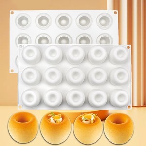 Moule à gâteau en silicone personnalisé en usine, 15 cavités, antiadhésif, demi-sphères, pour gâteau au chocolat - Product Image 5