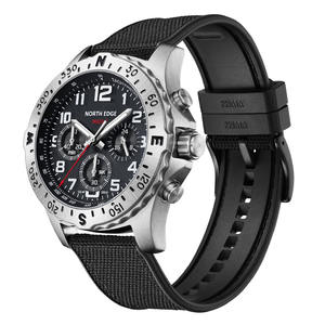 Reloj Solar para Hombre DF NE MACH 2, Estilo Casual de Negocios, Cuarzo, Cristal Mineral, Acero Inoxidable, 3 Agujas, Cronógrafo, Deportivo para Exteriores - Product Image 2