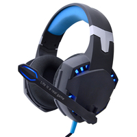 Casque de jeu stéréo, casque de jeu compétitif avec microphone, prise jack 3,5 mm, casque filaire supra-auriculaire
