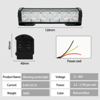 Barra de Luces Estroboscópicas Ámbar de 6 LED, 12-24V, de Aluminio, para Advertencia de Emergencia en Grúas, Camiones de Bomberos y Vehículos Utilitarios