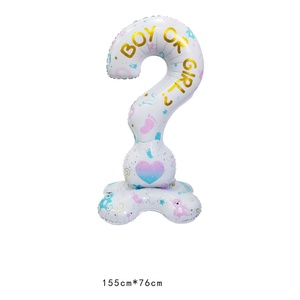 Globo <span class=keywords><strong>de</strong></span> Aluminio 4D con Forma <span class=keywords><strong>de</strong></span> Corona y Oso <span class=keywords><strong>de</strong></span> Peluche, Signo <span class=keywords><strong>de</strong></span> Interrogación para Revelación <span class=keywords><strong>de</strong></span> Género, Decoración para Baby Shower, Certificado BSCI - Product Image 4