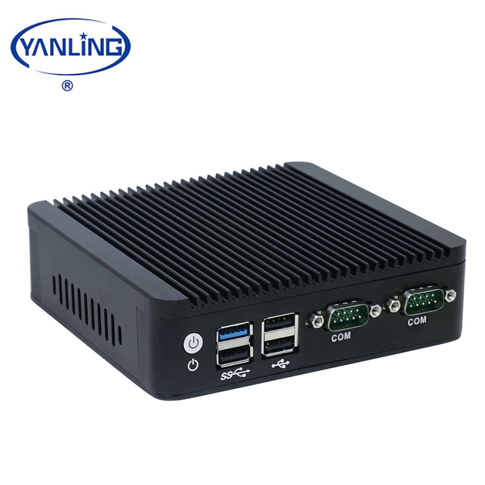Nouveau Intel J1900 Ultra Faible Puissance Client Léger Ordinateur De Bureau 2 Ethernet Fanless Mini-pc 12V Avec 4 GO de Ram