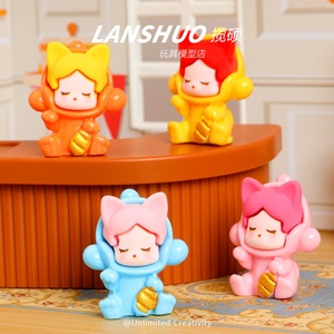 Lanshuo Resin Figurines <b>Mini</b> Cartoon Characters Home Decoration <b>Desk</b> Ornament Spring 2026 - Product Image 2