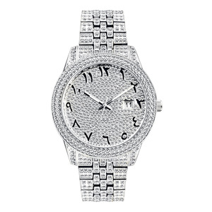 Nouvelle montre à quartz numérique étanche dorée entièrement sertie de pierres, style Hip Hop, pour hommes - Product Image 3