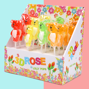 Sucettes personnalisées en forme <span class=keywords><strong>d</strong></span>'<span class=keywords><strong>ours</strong></span> 3D de 17 g, bonbons durs de style oursons gommeux, saveur fruitée pour enfants - Product Image 3