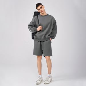 Conjuntos <span class=keywords><strong>de</strong></span> pantalones cortos <span class=keywords><strong>de</strong></span> poliéster reciclado <span class=keywords><strong>de</strong></span> algodón orgánico polar 350 Gsm personalizados para <span class=keywords><strong>hombre</strong></span>, conjunto <span class=keywords><strong>de</strong></span> pantalones cortos y Sudadera con capucha <span class=keywords><strong>de</strong></span> dos piezas Unisex <span class=keywords><strong>de</strong></span> alta calidad - Product Image 1