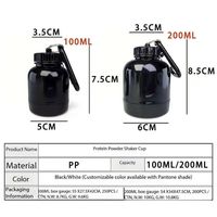 Conteneur de protéines écologiques personnalisé 100 ml 200 ml avec clip porte-clés pour la salle de sport et la remise en forme