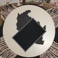 Set de table rectangulaire en caoutchouc moderne et écologique avec logo personnalisé, antidérapant, isolant thermique, pour la maison, les cafés et les tables à manger