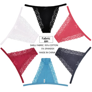 <span class=keywords><strong>Tanga</strong></span> Sexy de Encaje de Algodón 100% para Niñas Escolares - Product Image 5