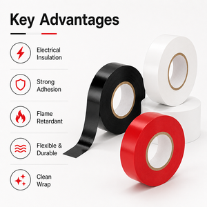 <span class=keywords><strong>Cinta</strong></span> Adhesiva <span class=keywords><strong>Aislante</strong></span> Eléctrica de PVC Vinílico Personalizada para Automóviles - <span class=keywords><strong>Cinta</strong></span> <span class=keywords><strong>Aislante</strong></span> Eléctrica de PVC Negra para Enrollar Cables - Product Image 4