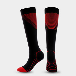 Chaussettes de compression pour la course à pied, pour hommes et femmes, chaussettes de fitness élastiques, gris, rouge, jaune, bleu, vert, nylon, entraînements - Product Image 3