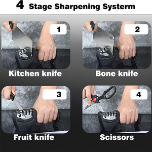 <b>Kitchen</b> Gadgets Sharpening Tools Portable Handheld 4-Stage <b>Scissor</b> Knife Sharpeners - Product Image 6