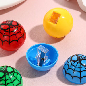 Mini pequeño material escolar estudiantes papelería patrón de araña Manual Sacapuntas de plástico - Product Image 2