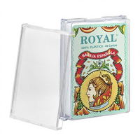 Cartes à jouer en plastique espagnoles personnalisées, emballées sous film rétractable, cartes de poker, 54 cartes, modèle J108