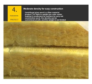 Matériau personnalisé écologique, ignifuge, insonorisant et isolant thermiquement : Panneau en fibre <span class=keywords><strong>de</strong></span> <span class=keywords><strong>verre</strong></span> isolante. - Product Image 4