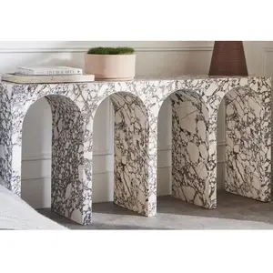 Nordic Modern Natuursteen Luxe Witte Myra Beige Kalksteen Marmeren Eettafel Set Elegant Ovaal