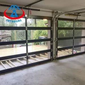 Garage Door Glass 16x8 Aluminum Tempered Glass Garage Door For House