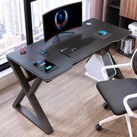 Bureau de jeu PC ergonomique en bois noir de haute qualité pour la maison, vente en gros, prix abordable
