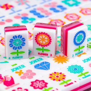 Set di Tessere Mahjong Americano in Acrilico a Quattro Strati con 160 Cristalli, Motivo Disegnato a Mano, Lusso Moderno, Durevole e Portatile - Product Image 2