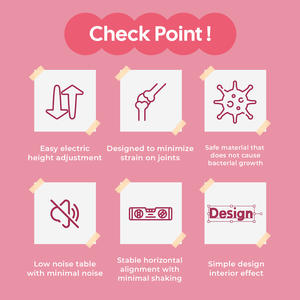 Mesa de Peluquería para Mascotas HEDYS GROOMING, Ajustable en Altura, Color Rosa, con Soporte para Correa, para Perros, Construcción de Madera Contrachapada y Acero, Uso Profesional, 30.1 kg - Product Image 5