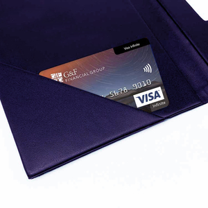 Porta-Cheques de Restaurante de Cuero Sintético Azul Marino con Luz LED, Porta-Cheques de Restaurante con Iluminación - Product Image 4