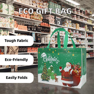High Quality Wholesale Eco-Friendly Non-Woven Christmas Gift <b>Bag</b> Waterproof and <b>Foldable</b> with Custom Pattern - Product Image 2