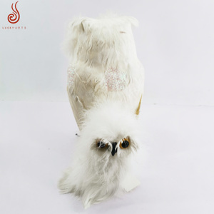 2024 Màu Trắng Lông Nhân Tạo Chim Cú Cho Phòng Vườn Món Quà Giáng Sinh - Product Image 5