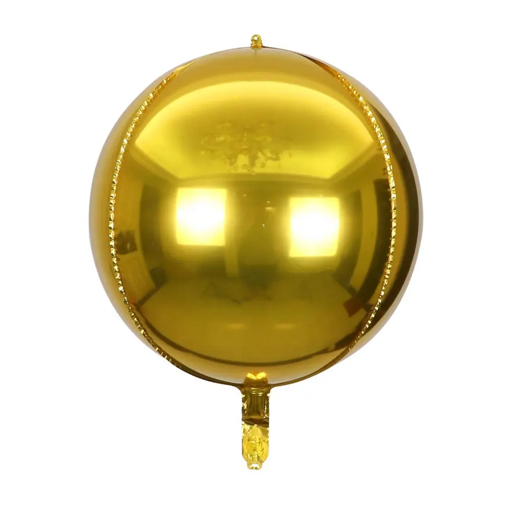 Gelukkige Verjaardag Bruiloft Metallic Metalen Zilver Licht Gouden 10 12 15 18 32 50 60 Inch Ronde Vorm Mylar Ballon 4d Folie Ballon