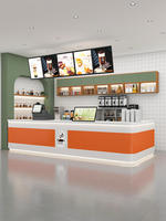 Comptoir de réception moderne en L pour café, bar, restaurant, ou magasin de fruits