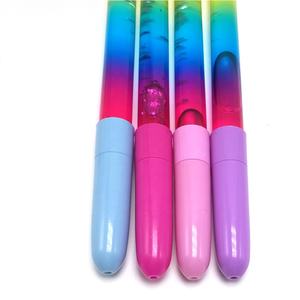 2024 magischer bunter zahnstab märchenstift neuheit benutzerdefiniertes logo Kunststoff flüssiger glitzer schwimmender Stift - Product Image 5
