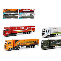 Modèle miniature personnalisé 1:72 en alliage, voiture conteneur coulissante, à friction, roues libres, moulé sous pression, cadeau pour garçons