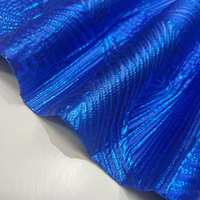 Nouveau tissu de dentelle damassée de luxe de conception 100% tissu jacquard de brocart bleu brodé de polyester