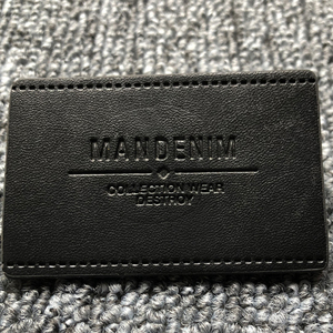 Guangzhou Lefeng Patch <strong>Labels</strong> Factory <strong>Custom</strong> Embossed PU Leather Patch Printed <strong>Jeans</strong> Debossed Leather Garment <strong>Labels</strong> With Logo - Product Image 2