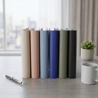 Protège-cahier A5 en cuir PU personnalisé avec boucle, étui pour agenda Saffiano personnalisé avec boucle pour stylo