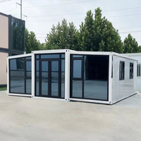 Maison conteneur extensible prête à l'emploi 40 pieds 20 pieds avec 2 à 5 chambres, installation rapide, design moderne pour hôtels et bureaux