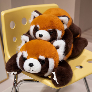 Super morbido panda minore peluche peluche peluche panda rosso peluche adorabile cuscino rosso panda - Product Image 4