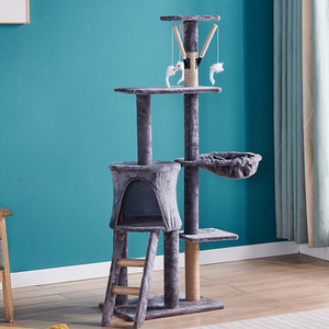 4 Levels Xxl <b>Cat</b> Climbing Scratcher Sisal Luxury <b>Large</b> <b>Cat</b> Scratching <b>Tree</b> Wooden <b>Cat</b> <b>Tree</b> House - Product Image 5