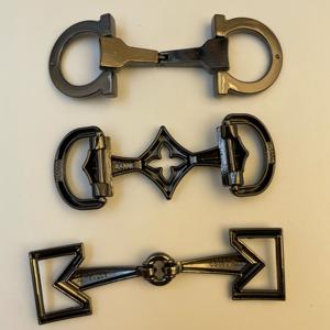 Siyah serisi erkek ve kadın ayakkabı tokası ve makosen ayakkabı aksesuarları için dayanıklı çinko alaşım Metal deri ayakkabı zincirleri özelleştirmek - Product Image 5