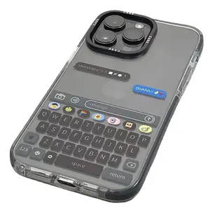 Casing ponsel iPhone, untuk iPhone 14 Plus 13 Pro Max 12 Mini XS XR X 8 7 kotak obrolan kreatif