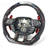Volant en fibre de carbone forgée avec écran LED et palettes de changement de vitesse pour Land Rover Evoque Range Rover Defender, accessoires intérieurs de voiture