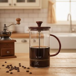 High Quality 400ml 800ml Borosilicate Glass French Press <b>Coffee</b> Maker with Stainless Steel <b>Filter</b> Mesh for Green Tea Milk Making - Product Image 1
