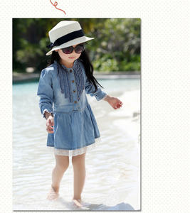 Ropa Infantil al por Mayor, Vestido Corto de Manga Larga de Mezclilla para Niñas Pequeñas de Fabricante Chino - Product Image 5