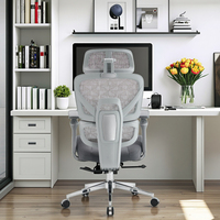 Chaise de bureau exécutive moderne en maille, appui-tête 3D réglable, pivotante et inclinable, ergonomique, dossier haut, siège confortable, nouveau design 3D