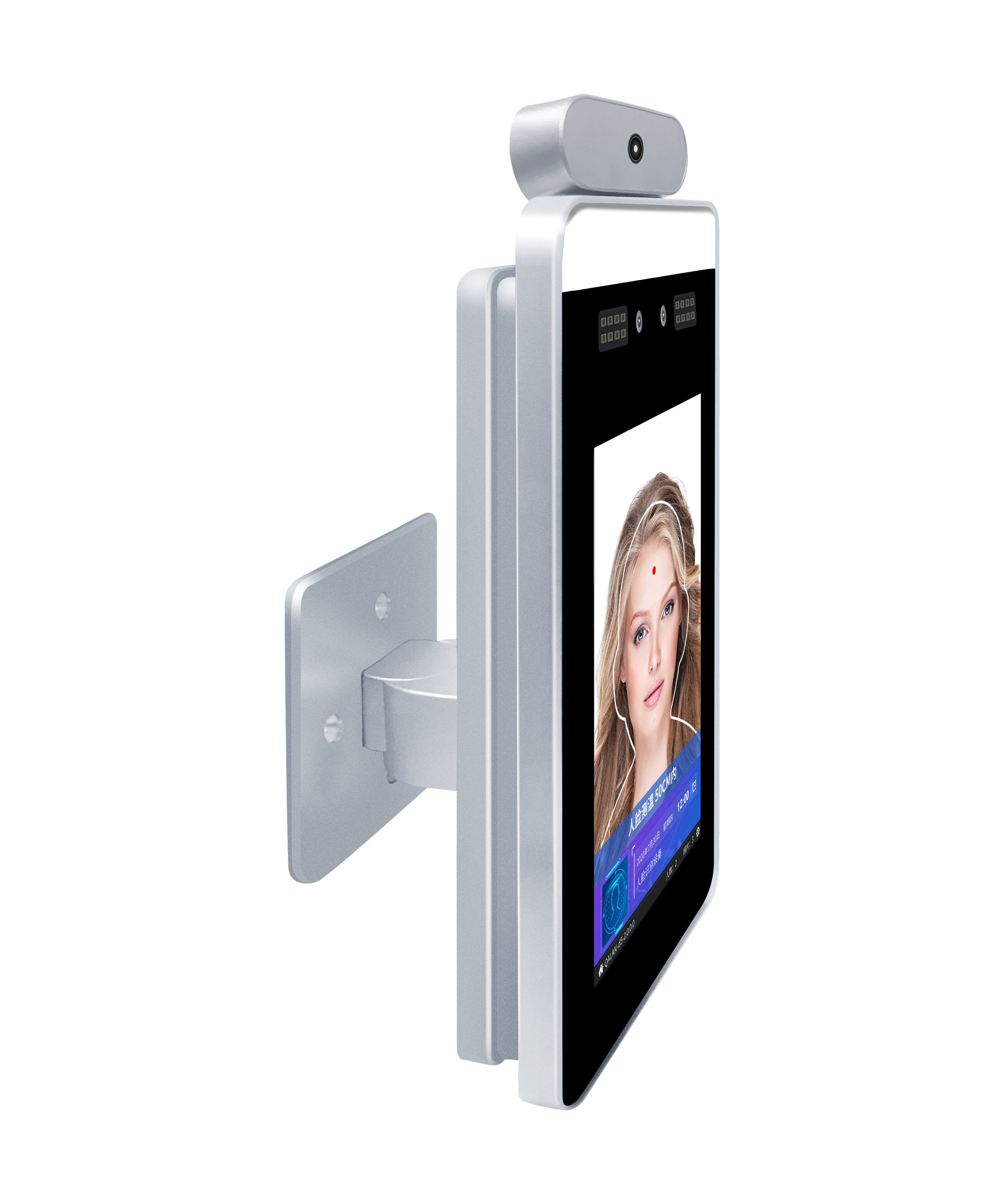 Внешняя камера AI с функцией распознавания лиц, система контроля доступа с датчиком температуры