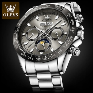 นาฬิกาข้อมือผู้ชาย OLEVS 6654 รุ่นหรูหรา ระบบโครโนกราฟ ออโตเมติก กลไกจักรกล กันน้ำ เรืองแสง สำหรับผู้ชาย (แบบดรอปชิปปิ้ง) - Product Image 2
