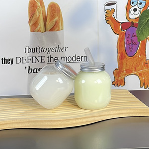 Bouteille de thé au lait d'avocat en plastique PET, gobelet à emporter de 300 ml, gobelet transparent jetable, même style que la bouteille <span class=keywords><strong>Guo</strong></span> Yaya - Product Image 5